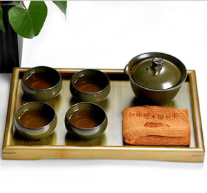 高档茶末釉茶具 窑变陶瓷功夫茶具 茶末釉茶具套装