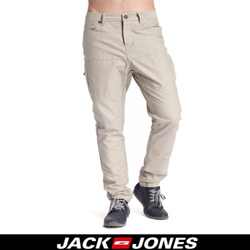 jackjones杰克琼斯低腰纯棉褶皱感男士裤子B杏色